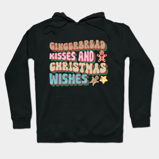 Gingerbread Kisses and Christmas Wishes Retro Christmas Hoodie